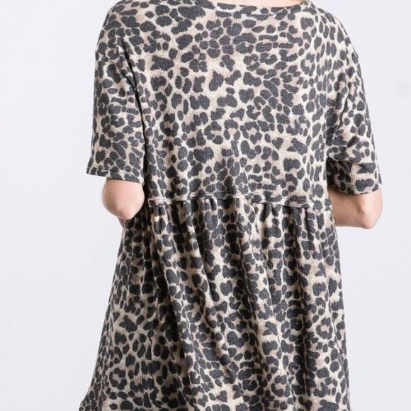 Leopard Babydoll Top - Picture 2 of 4